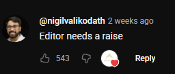 YouTube comment