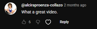 YouTube comment