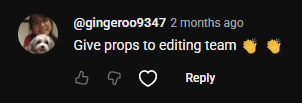 YouTube comment