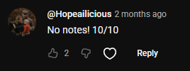 YouTube comment